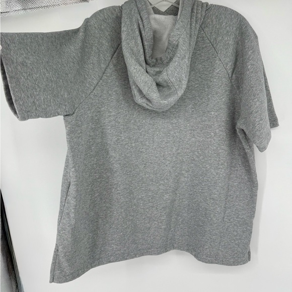 Under Armour Heather Gray Hoodie with Black Logo - Picture 6 of 6